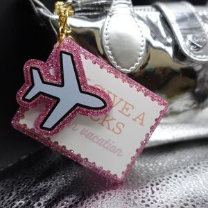 On vacation keychain bag charm